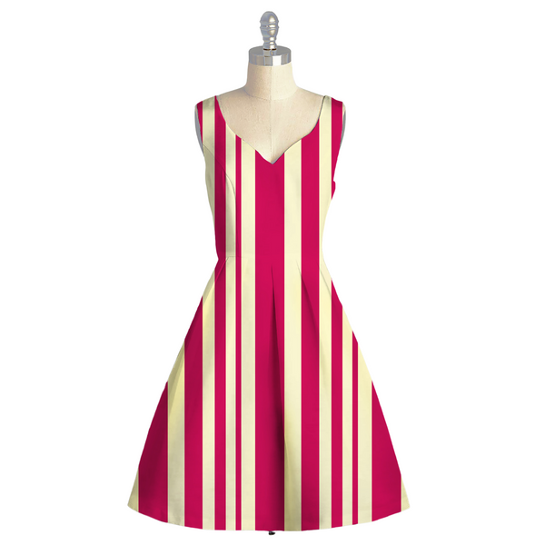 Mesmerizing Geometry: Satin Georgette with Striking Stripes