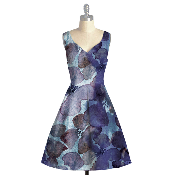 Artistic Whispers: Exploring the Abstract Floral Symphony on Satin Georgette