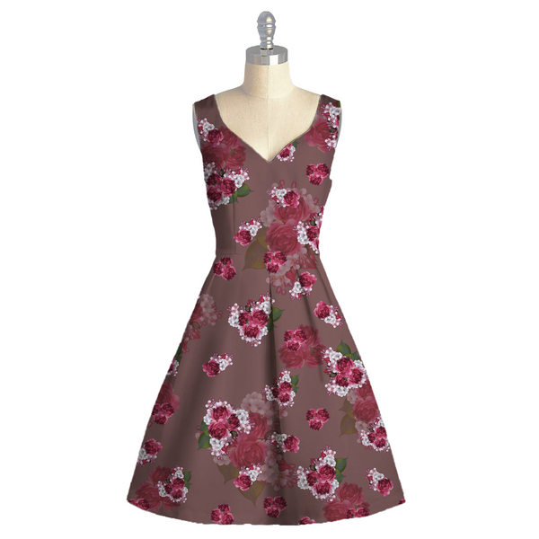 Rose Petal Serenade: Floral Elegance on Crepe Silk