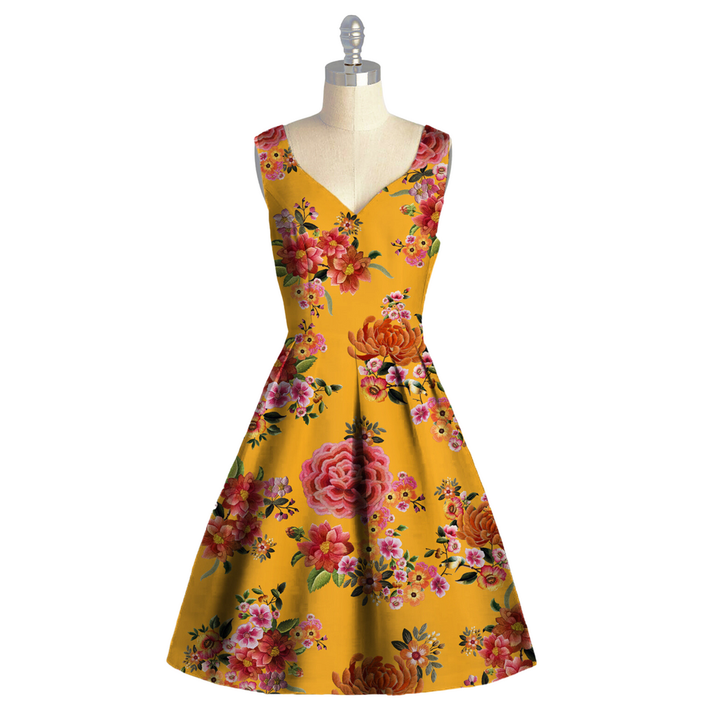 Sabya Enchanting Blossoms: Floral Elegance in Satin Georgette