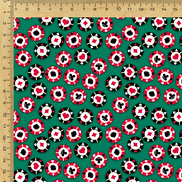 Casino Diwali Party Print on Pure Modal Satin Fabric OM TK 132