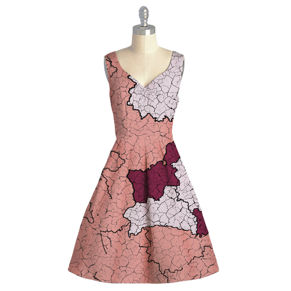 Artistic Flair: Satin Georgette - Embrace Abstract Patterns in Style