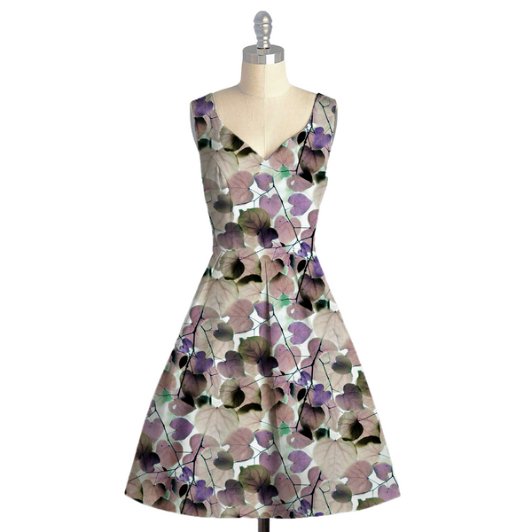 Whimsical Blooms: Enchanting Floral Watercolor Prints on Satin Georgette