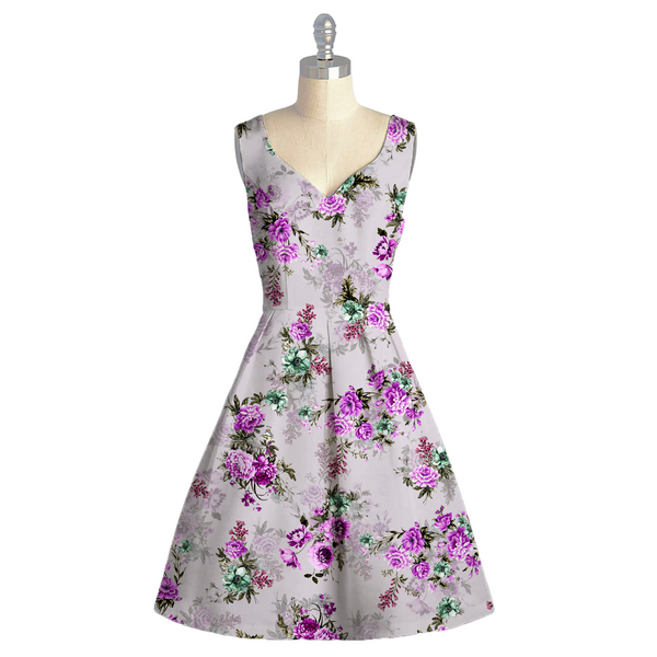 Enchanting Blooms: Floral Patterns on Satin Georgette, by OM Fabs!