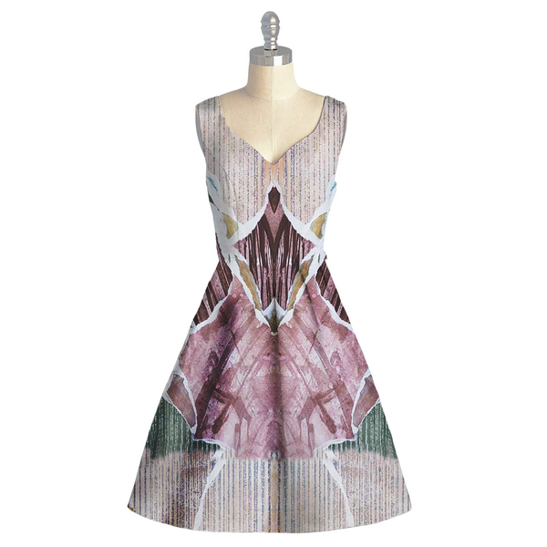 Enchanting Watercolor Dreams: Soft Organza with Abstract Watercolor Patterns