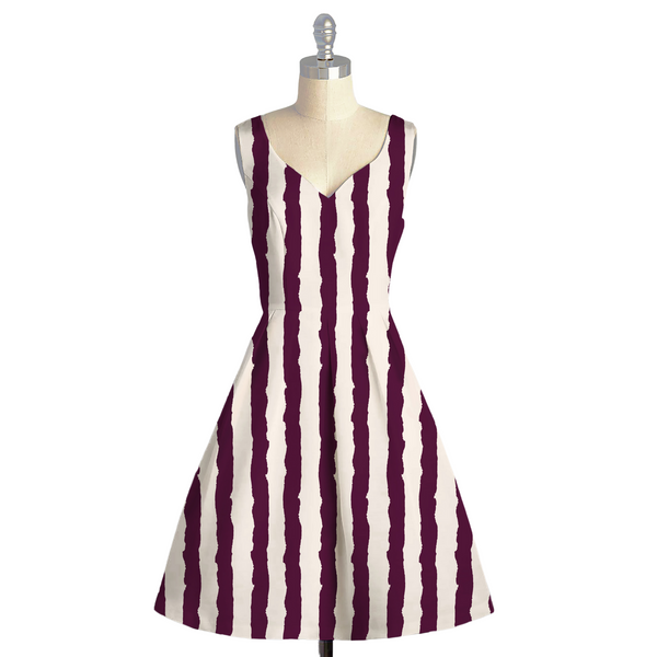 Striped Sophistication: Satin Georgette with Geometric Strips