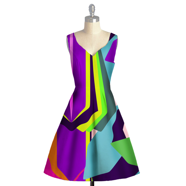 Modern Abstractions: Satin Georgette - Embracing the Art of Abstract Patterns