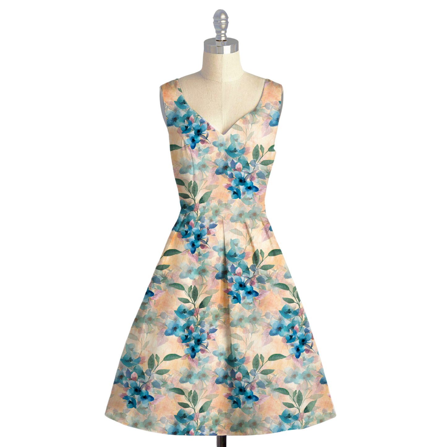 Nature's Brushstrokes: Experiencing the Floral Watercolor Pattern on Viscose Georgette