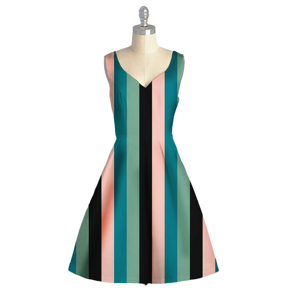 Striped Elegance: Embrace Sophistication in Satin Georgette