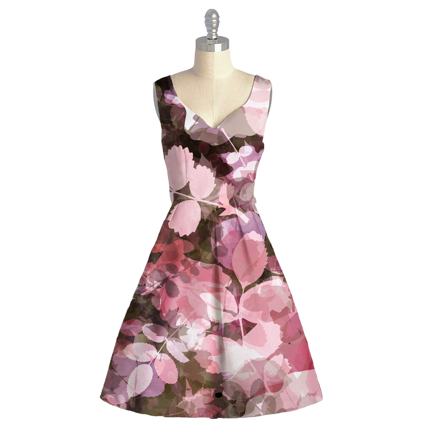 Floral Serenade: Satin Georgette's Abstract Floral Fabric Unveiled