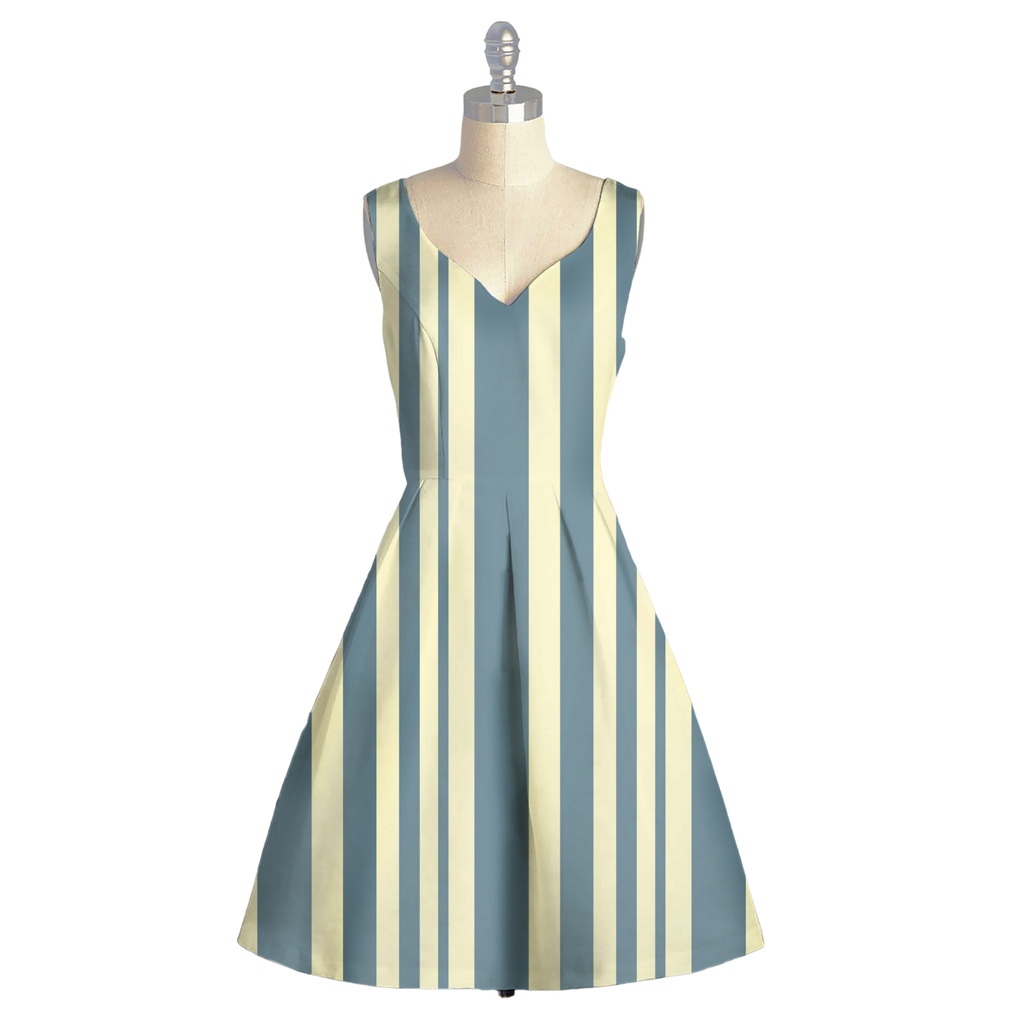 Enchanting Elegance: Geometric Stripes in Satin Georgette