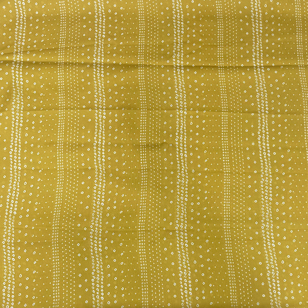 Heena Bandhani Print in Mustard on Satin Georgette Fabric