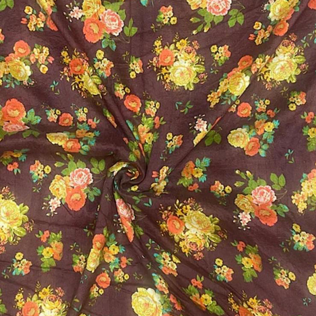 Sabya Small Floral Print on Pure Modal Satin OM SS 299