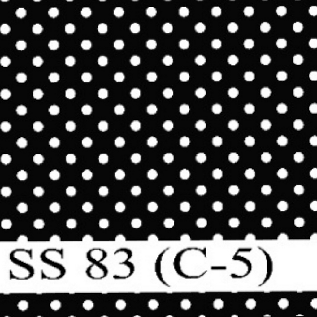 White Polka Dot Print on Black Base in Georgette Fabric OM SS 83