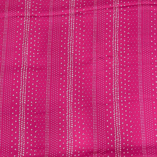 Heena Bandhani Print in Pink on Satin Georgette Fabric