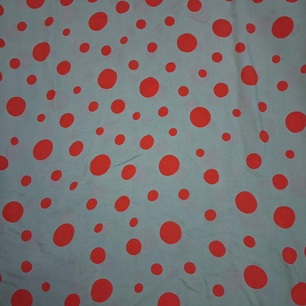 Trisha Polka Dot Print on Pure Muslin Fabric OM SS 636