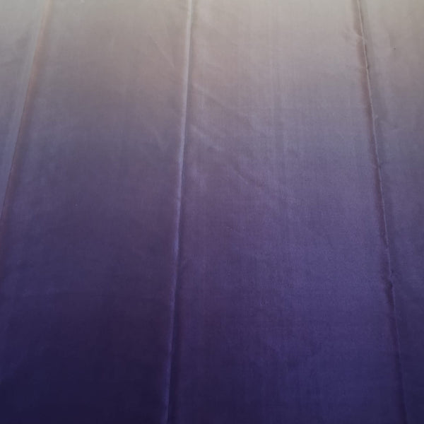 Elegant Ombré Print Blue to Ivory on Satin Georgette OM PK 1450 C4
