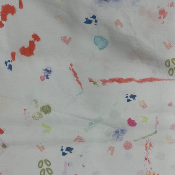 Abstract Hand Paint Effect Print on Pure Cotton Poplin Fabric