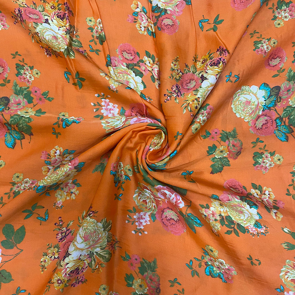 Sabya Small Floral Print on Pure Modal Satin OM SS 299
