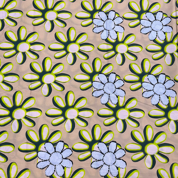 Dhruv Camel Colour English Floral Print on Pure Cotton Poplin OM PS 347 C1