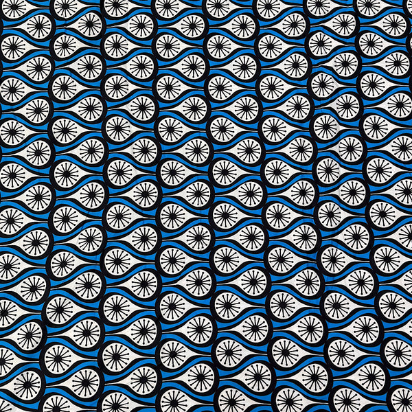Dhruv Blue Design Print on Pure Cotton Poplin OM PS 335