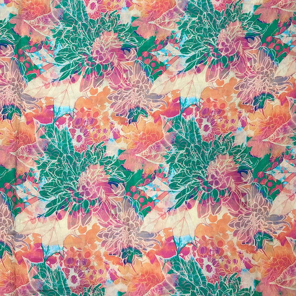 Big Multi Colour Floral Print on Gucci Silk OM SS 10