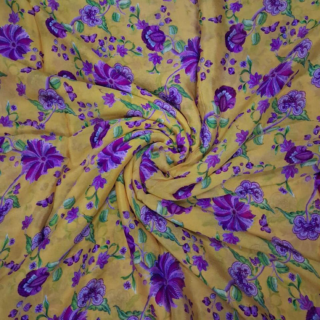 Mahima Floral Print on Pure Chinnon Chiffon OM PS 303
