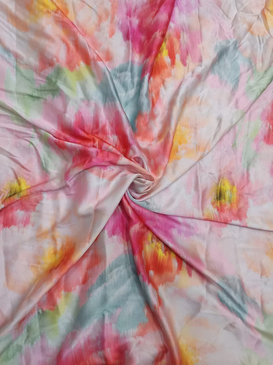 Multicolour Abstract Hemant Print on Pure Modal Satin TS 11