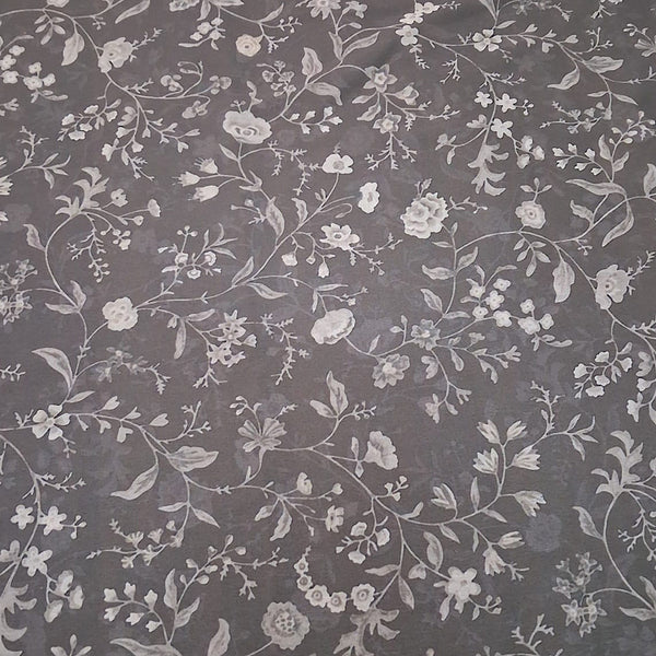 Small Floral Print in Dark Brown Base in Georgette Pooja OM PS 339