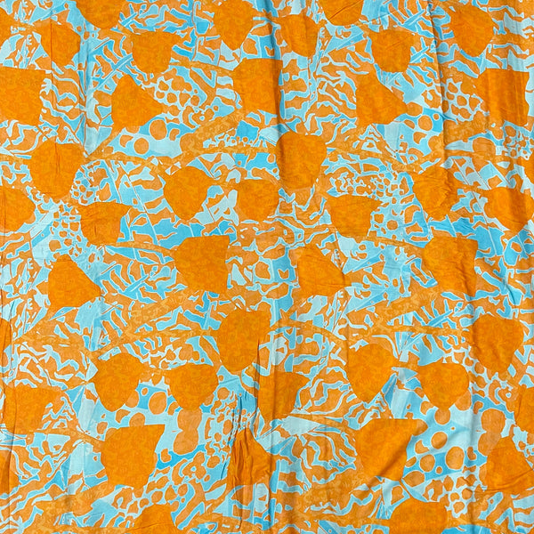 Kareena cord set print in firozi & Orange on Pure Modal Satin OM PK 1432