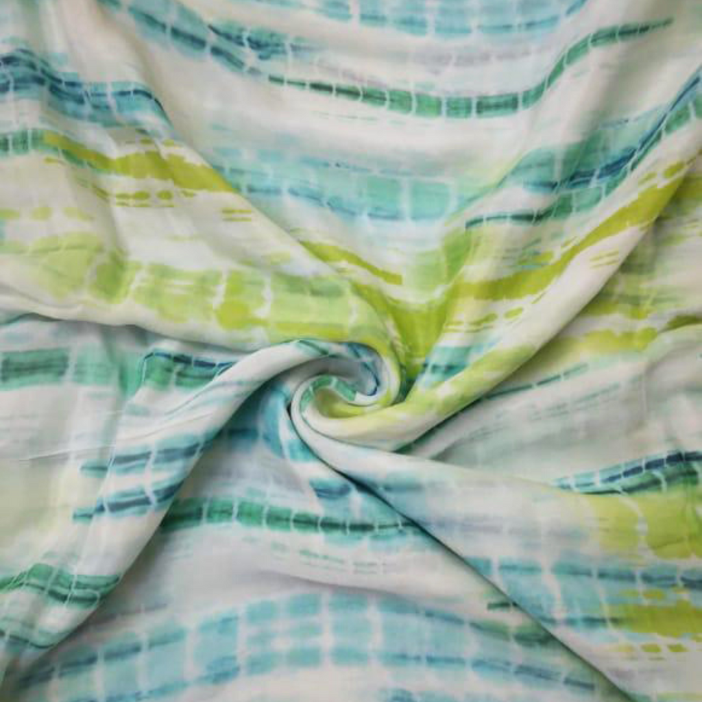 Tie & Dye Dreams: Vibrant Splendor on Satin Georgette