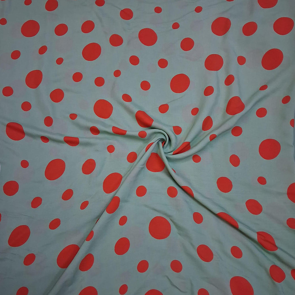 Trisha Polka Dot Print on Pure Muslin Fabric OM SS 636