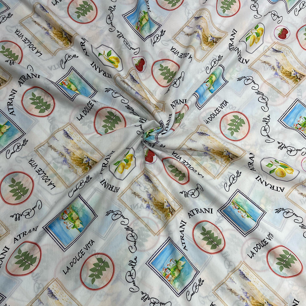 Italian Lemon & Frame Print by Kalki Pure Viscose Muslin