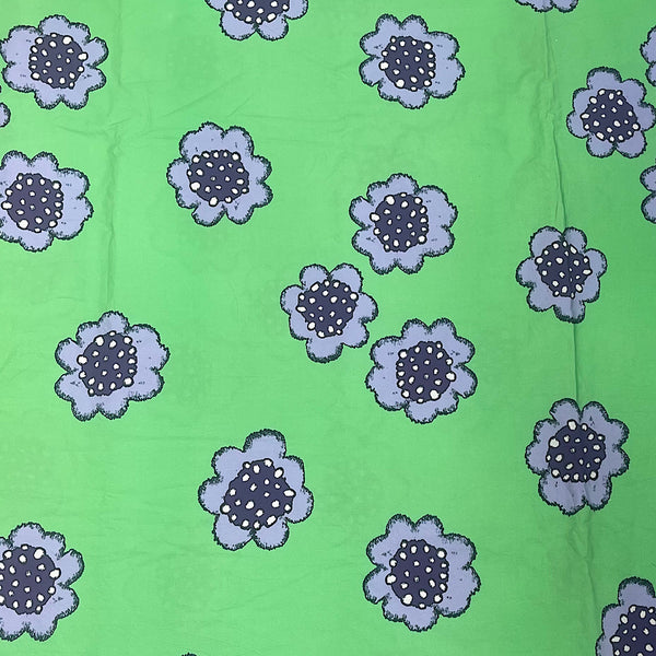 Dhruv English Floral Print in Green Color on Pure Cotton Poplin Fabric