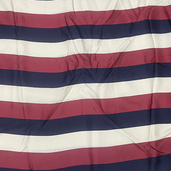 Roshni Thick Stripes Print in Maroon, Black & Ivory color on Pure Modal Satin