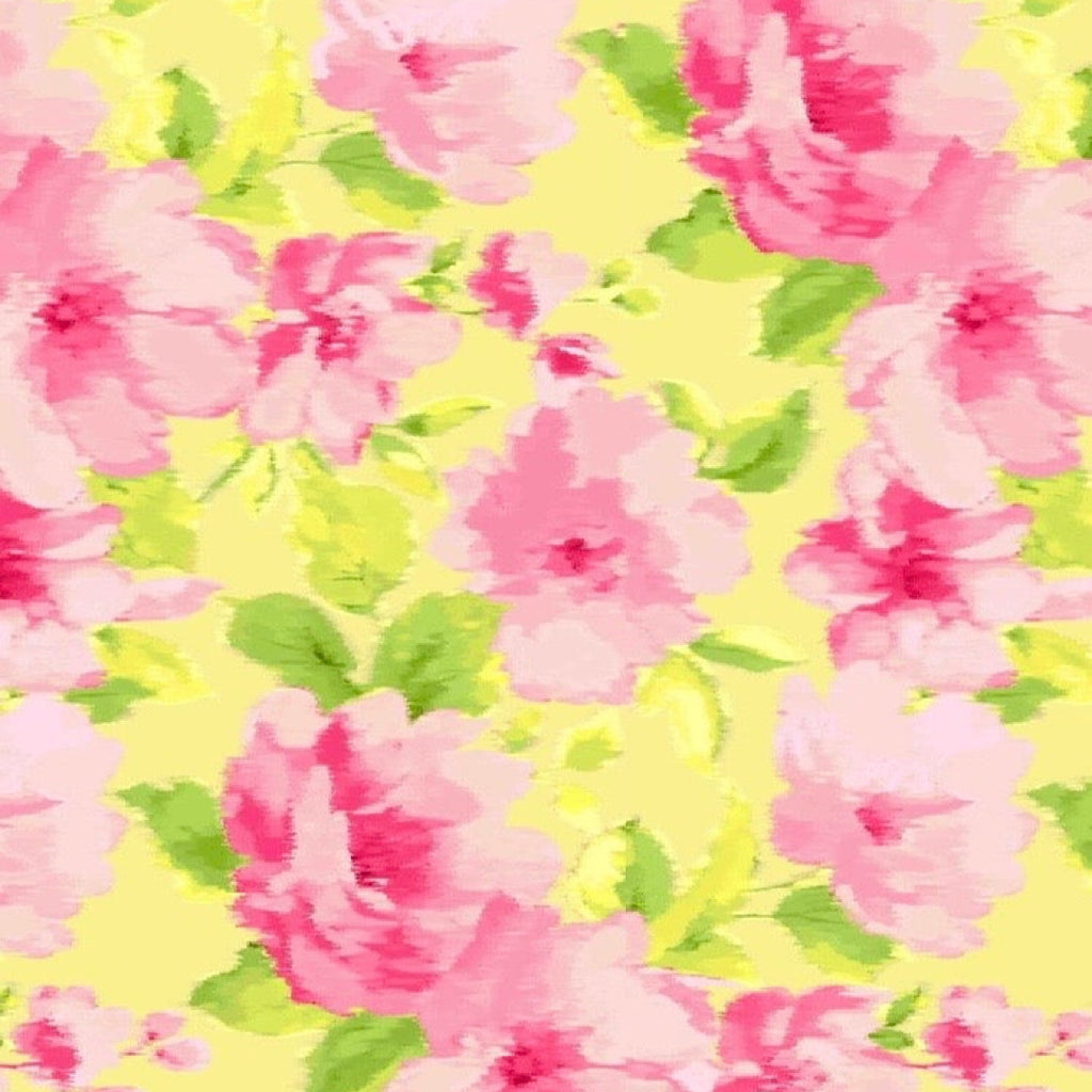 Light Yellow Hemant Floral Print on Pure Cotton Cambric TS 15