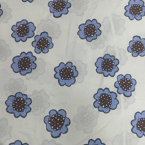 Dhruv English Floral Print in Off White Color on Pure Cotton Poplin Fabric