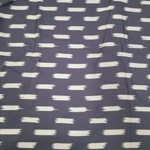 Small Ikat Print in Black Base on Pure Cotton Fabric OM PS 380