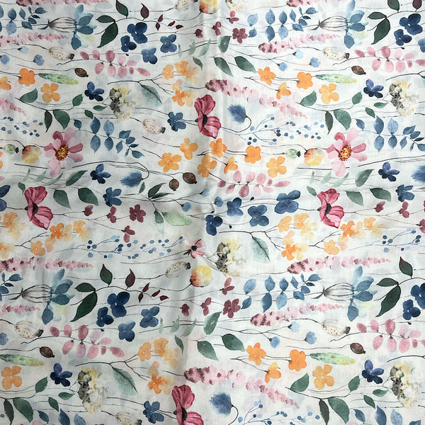 English Small Floral Print on Pure Viscose Modal Satin