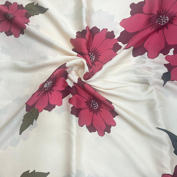 Raveena Big Floral Print on Pure Modal Satin