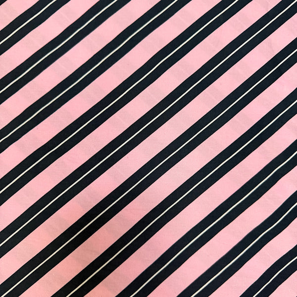 Dhruv Pink Diagonal Stripes Print on Pure Cotton Poplin TK 541 C1