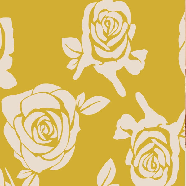 Mustard & White Floral Print on Pure Muslin OM PS 72