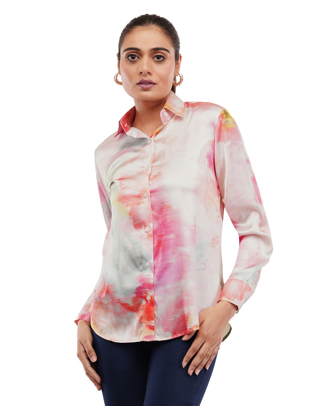 Multicolour Abstract Hemant Print on Pure Modal Satin TS 11