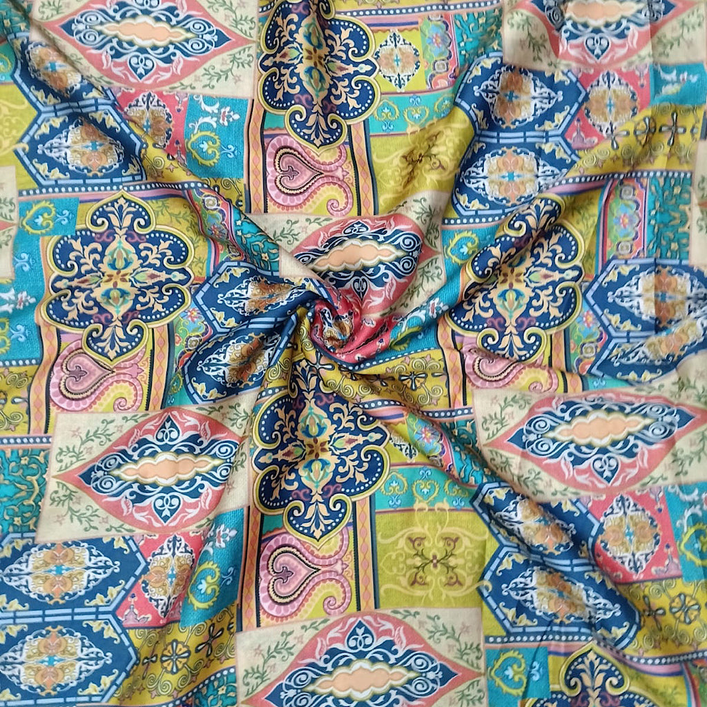 New Ritu Kumar Classical Print Design on Satin Georgette OM RH 68