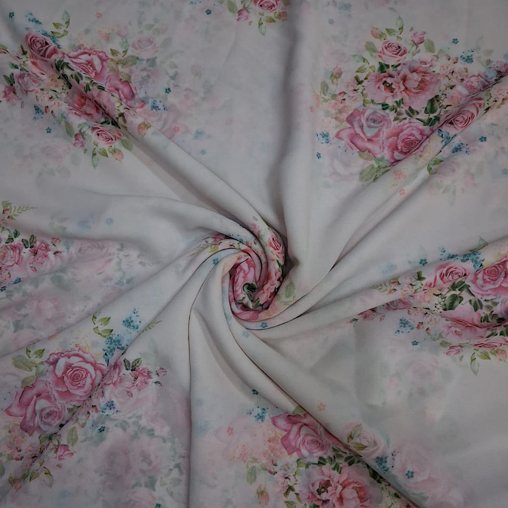 Big Floral Bunch Print in Georgette Pooja