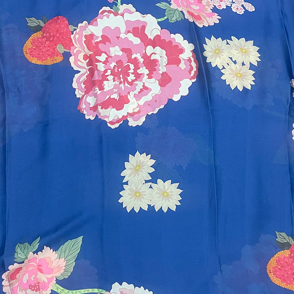 Blue Floral Paulmi Print on Crepe Silk OM SG 66