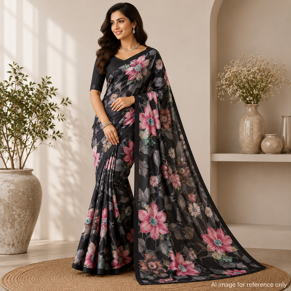 Elegant Satin Georgette: OM Fabs Collection OM PK 1294 C4