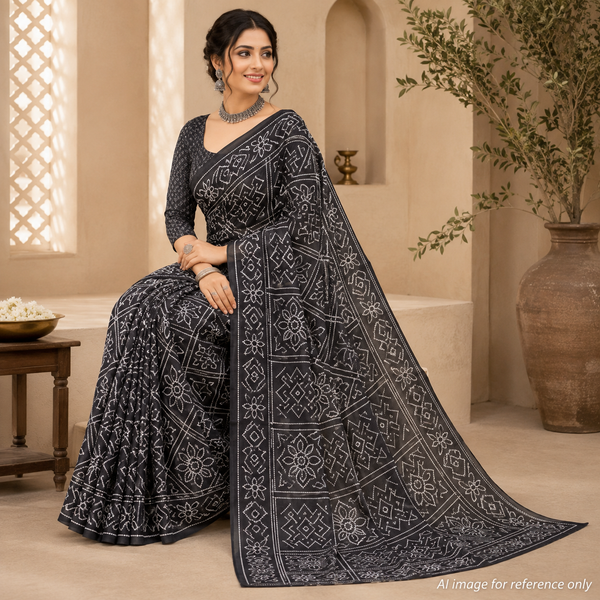 OM Fabs Presents New Creations: 100% Polyester and Viscose Fabric Made In India - Featuring 'Satin Georgette Bandhini' and More OM SG 02 C1