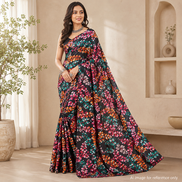 OM Fabs Presents a Showcase of Elegance: Satin Georgette Abstract and More - A Collection of 100% Polyester and Viscose Fabrics, Proudly Made in India OM SS 245 C1