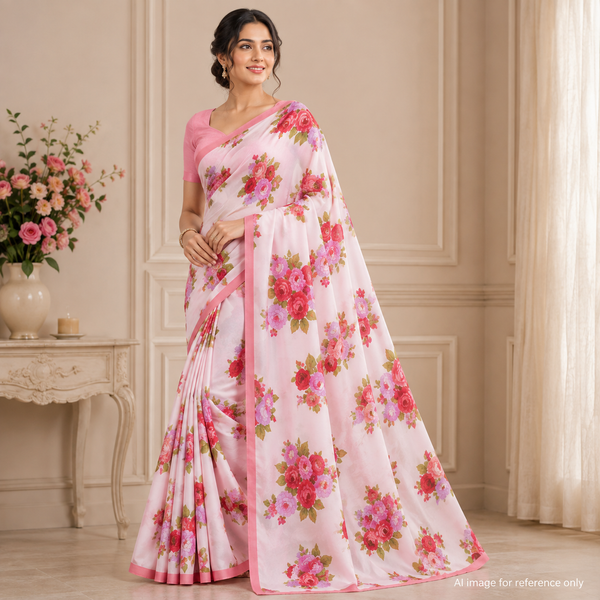 Elevate Your Fashion with OM Fabs' Satin Georgette Extravaganza: Crafted in India OM PK 1374 C1